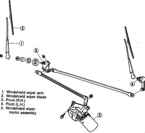 windshield wiper linkage bushing diagram 